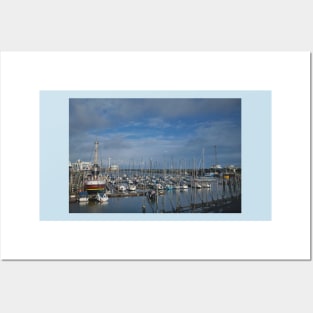 The Marina at Blyth South Harbour, Northumberland Posters and Art